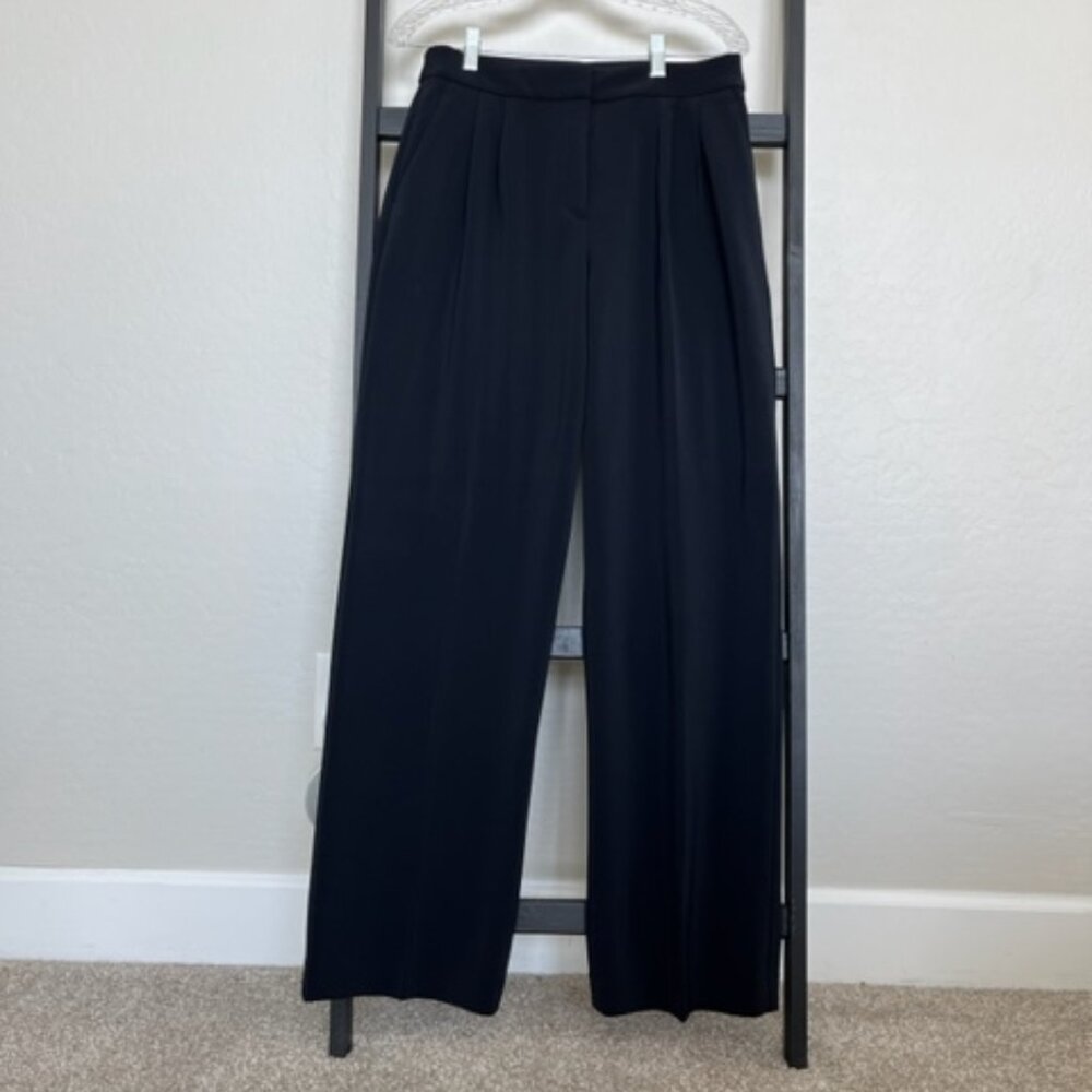 Express Wide Leg -mid rise Dress/Work Pants-Black 6 R- cropped ankle